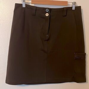 Title Nine Stretch Cargo Utility Brown Performance Cotton Gorpcore Skirt Sz 10‎